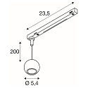 1-faset pendul DYSKO down, balleformet IP20, blank, guld d�mpbar