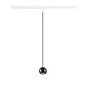 SLV 1-faset pendul DYSKO down, balleformet IP20, blank, sort d�mpbar