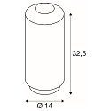 SLV table lamp PANTILO SLIM cylindrical E27, gold dimmable