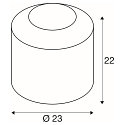 table lamp PANTILO cylindrical E27, chrome dimmable