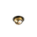 Indbygnings loftlampe DYSKO rund IP20, guld, sort d�mpbar