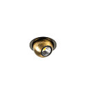SLV Indbygnings loftlampe DYSKO rund IP20, guld, sort d�mpbar