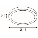 SLV Downlight VARIO 220 IP20, hvid, lakeret 