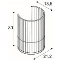 SLV V�glampe WUD WL cylindrisk E27 IP20, naturlig farve, lakeret d�mpbar