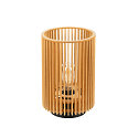 SLV Bordlampe WUD TL cylindrisk E27 IP20, naturlig farve d�mpbar