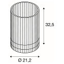 SLV Bordlampe WUD TL cylindrisk E27 IP20, naturlig farve d�mpbar