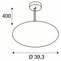 SLV pendant luminaire OLYPSO 40 E27 IP20, gold dimmable