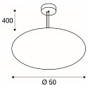 pendant luminaire OLYPSO 50 E27 IP20, black dimmable