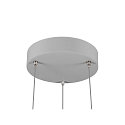 SLV pendant luminaire PANEL 60 round, suitable for VDU workstation IP20, grey dimmable