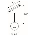 SLV Pendel LIGHT EYE� 2.0 IP20, sort, hvid d�mpbar