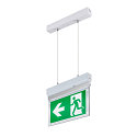 SLV V�g- og Loftlampe P-LIGHT firkantet IP20, gennemsigtig, hvid, lakeret 