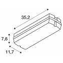 SLV V�g- og Loftlampe P-LIGHT firkantet IP65, gennemsigtig, hvid, lakeret 