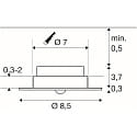 SLV Indbygnings loftlampe P-LIGHT rund IP20, hvid 