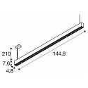 pendant luminaire GLENOS� PRO IP20, black, white dimmable