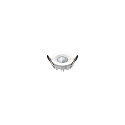 ceiling recessed luminaire DOWNLIGHT P 84 ON-OFF rigid, impact resistant, multipower, wired through IP54, white 
