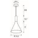 SLV Pendel LALU� SET CONE 15 E27 IP20, sort d�mpbar