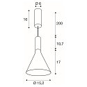 SLV Pendel LALU� SET CONE 15 IP20, sort d�mpbar