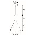 SLV Pendel LALU� SET CONE 15 IP20, sort d�mpbar