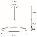 SLV pendant luminaire LALU� SET ELYPSE 33 IP20, black dimmable
