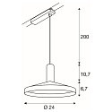 SLV 1-phase pendant luminaire LALU� SET TETRA 24 with shade, CCT Switch, set of 1 IP20, black dimmable