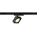 3-phase spot EURO CUBE 2 L PHASE flat, square, UGR < 19, cardanic IP20, black dimmable