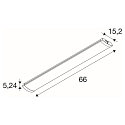 SLV Lysstrimmel BATTEN FLAT P 600 27 ON-OFF CCT Switch, omskiftelig, multipower IP44/20