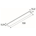 SLV Lysstrimmel BATTEN FLAT P 1500 72 DALI2 DALI styrbar, CCT Switch, omskiftelig, multipower IP44/20