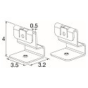 SLV Fastg�relseskroge BATTEN FLAT P / FOR HORIZONTAL WIRES s�t med 2, rustfrit st�l