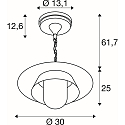 pendant luminaire SEJERO E27 IP65, anthracite dimmable