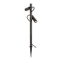 SLV Jordspydslampe HELIA SLIM POLE DOUBLE med stik IP65, sort
