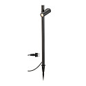 Jordspydslampe HELIA SLIM POLE SINGLE med stik IP65, sort