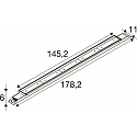 SLV Loftlampe BATTEN INDUSTRY P IP23, hvid dæmpbar