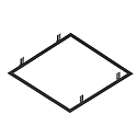 Monteringsramme PANEL P | PAVANNO, sort
