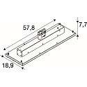 SLV 3-faset lampe TRACK PANEL IP20, sort dæmpbar
