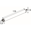 SLV Fugttæt armatur TUBULAR P 120 IP66, hvid dæmpbar
