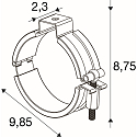 SLV Monteringstilbehør TUBULAR P 2 stk., sort, sølv