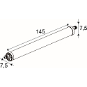 SLV Fugttæt armatur TUBULAR P 150 IP66, hvid dæmpbar