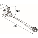 SLV plug-in connector RETRO CON 4P003 4-pole, white