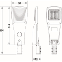 SLV Mastlampe STREET A MINI IP66, grå 