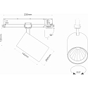 SLV 3-phase spot TRACKSPOT P swivelling, suitable for VDU workstation IP20, white dimmable