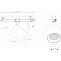SLV 3-phase spot TRACKSPOT C swivelling, suitable for VDU workstation IP20, black dimmable