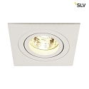 SLV Recessed luminaire NEW TRIA I GU10 square Downlight, 50W, white