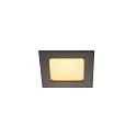 LED Recessed luminaire FRAME BASIC LED SET Downlight, 9,4W, SMD LED, 3000K, 90�, incl. Driver, Clip springs, black