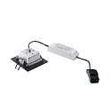 LED Indbygningslampe FRAME BASIC LED SET Downlight, 9,4W, SMD LED, 3000K, 90�, inkl. netdel, Clip fjedre, sort
