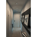 LED Indbygningslampe FRAME BASIC LED SET Downlight, 9,4W, SMD LED, 3000K, 90�, inkl. netdel, Clip fjedre, sort