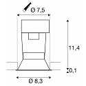 SLV Indbygningslampe Downlight HORN GU10 Downlight, rund, max. 50W, Clip fjedre, sort