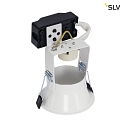SLV Ceiling recessed luminaire HORN GU10 Downlight, round, max. 50W, clip springs, white