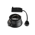 Indbygningslampe HORN-T GU10, 1xGU10, 230V, Clip fjedre, sort