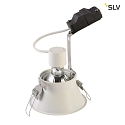 SLV Indbygningslampe HORN-T GU10, 1xGU10, 230V, Clip fjedre, hvid