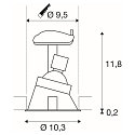 Indbygningslampe HORN-A GU10, 1xGU10, 230V, Clip fjedre, sort